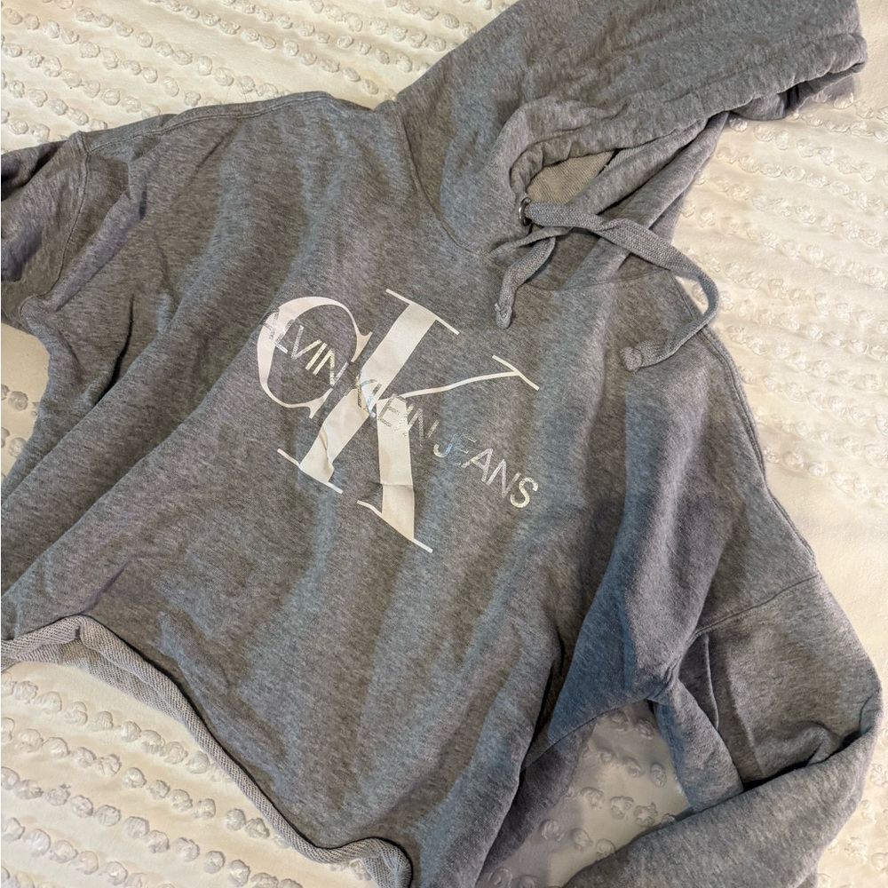 Calvin Klein Cropped Hoodie // Large // EUC